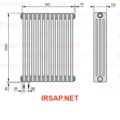 Радиатор IRSAP Tesi 42500/12 T18 CL 01
